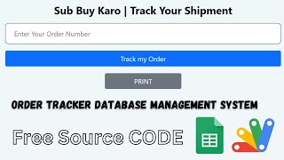 Tracker Management System | Using Google Sheet and App Script | Search Data | Print Result