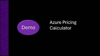 Demo: Azure Pricing Calculator