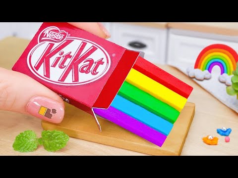 Rainbow Cake Using KITKAT 🌈🍫 Easy Miniature Rainbow KitKat Cake By Yummy Bakery
