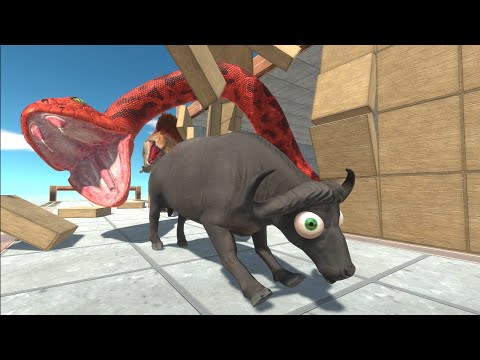 Dangerous surprises behind the wall - Animal Revolt Battle Simulator