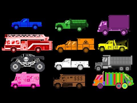 Truck Colors - Learn Colors with Trucks - The Kids' Picture Show (Fun & Educational Learning Video)