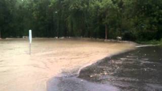 preview picture of video 'Ludlow, VT - Flooded Parking Lot on Main St.'