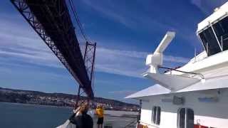 Costa Pacifica  vaart weg van Lissabon