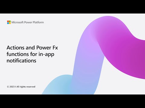 Guide to Power Fx Functions & Actions for In-App Notifications