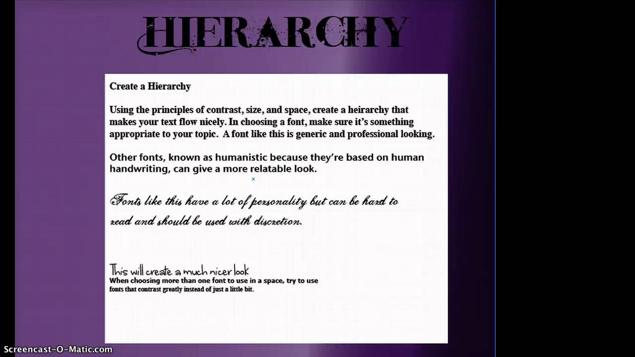 Typography Principles