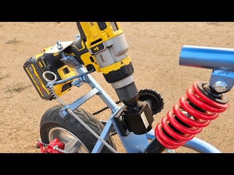 Build A Electric Bike Using DEWALT DRILL POWERED