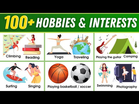 100+ Hobbies and Interests | English Vocabulary in Pictures | List of Hobbies (Part 1)