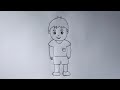 How To Draw A Little Boy Drawing A Cute Little Boy