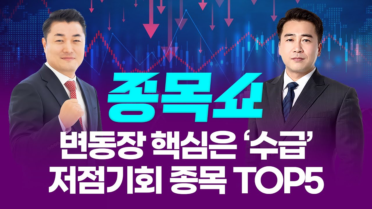 변동장 핵심은 ‘수급’...저점기회 종목 TOP5ㅣ 종목쇼 ㅣ
