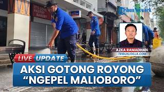 Ratusan ASN dan Warga Gotong Royong 'Ngepel Malioboro', Jalur Pedestrian Kembali Kinclong
