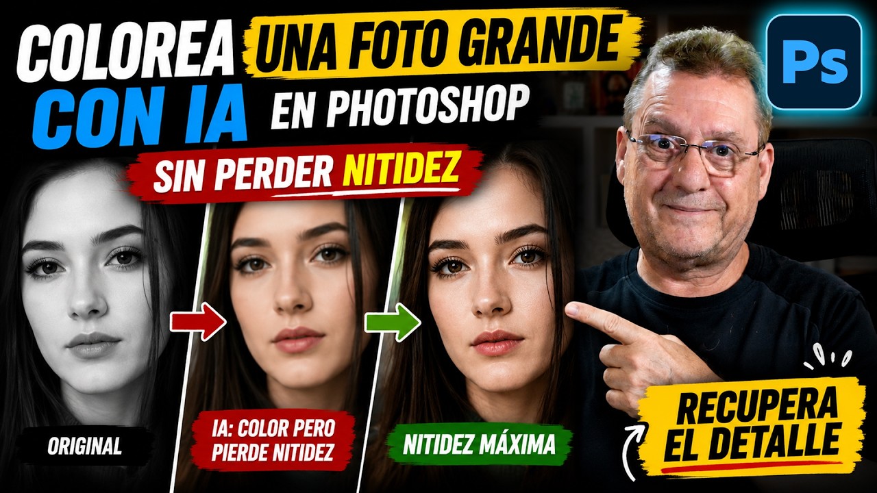 ✅ El TRUCO para COLOREAR FOTOS con IA sin perder NITIDEZ