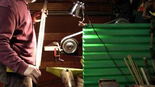 Creating a Viking Sword: Grinding the bevels, fuller and heat treating