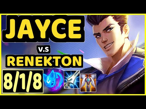 DORUN (JAYCE) vs RENEKTON - 8/1/8 KDA TOP GAMEPLAY - KR Ranked GRANDMASTER