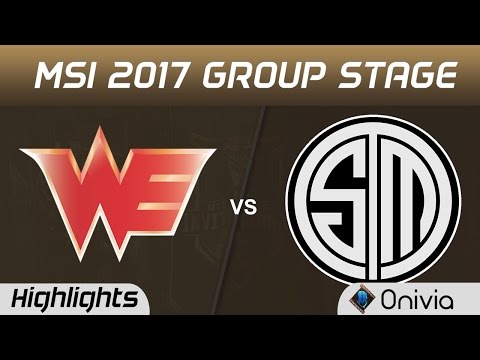 WE vs TSM Highlights MSI 2017 Group Team WE vs Team Solo Mid by Onivia
