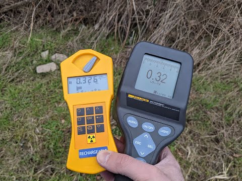 Háttérsugárzás Kővágószőlősön (régi pécsi uránbánya környéke) - ld. leírás