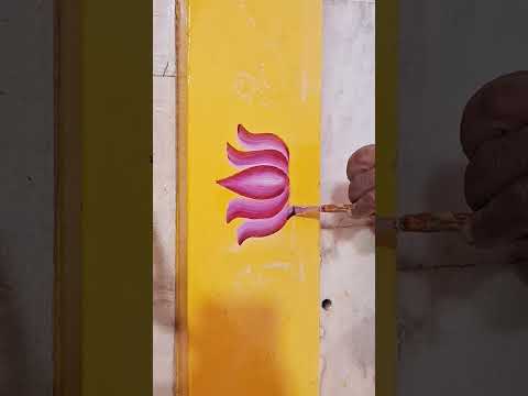 Gadapa designs  / Lotus Painting #latest #shorts #gadapamuggulu