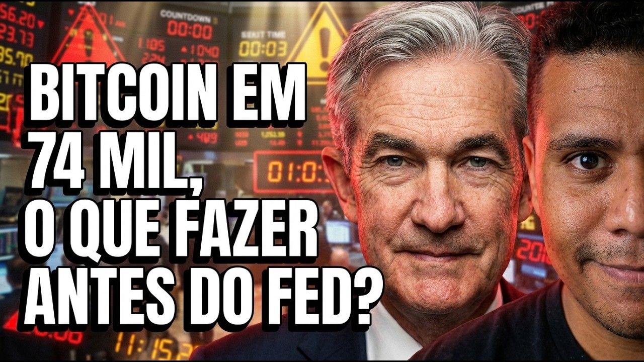 URGENTE: Bitcoin em 74 mil hoje, FED divulga juros, volatilidade chegando? O que fazer?