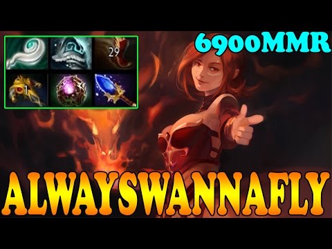 Dota 2 - ALWAYSWANNAFLY 6900 MMR Plays Lina Vol 1 - Ranked Match Gameplay!