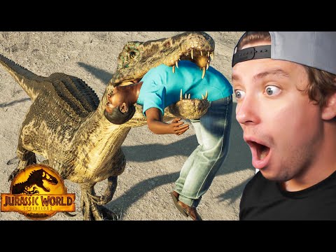 Playing as the Baryonyx in Jurassic World Evolution