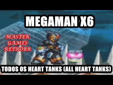 Megaman X6 - Todos os Heart Tanks (All Heart Tanks)