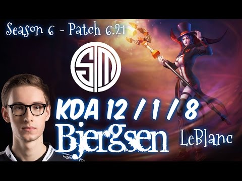 TSM Bjergsen LEBLANC vs VIKTOR Mid - Patch 6.21 NA Ranked