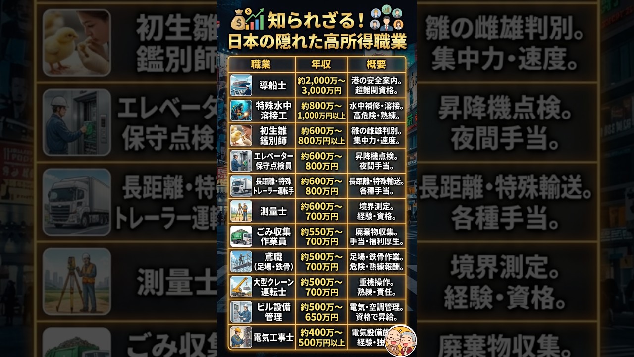 意外な高年収！？日本で実は稼げる「隠れた職業」ランキング