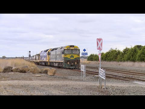 7738V Pacific National Grain Train With G520 & BL30 Departs Gheringhap Loop (4/4/2024) - PoathTV
