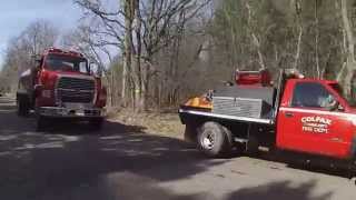 preview picture of video 'Colfax WI Fire Department Fights Wildfire'