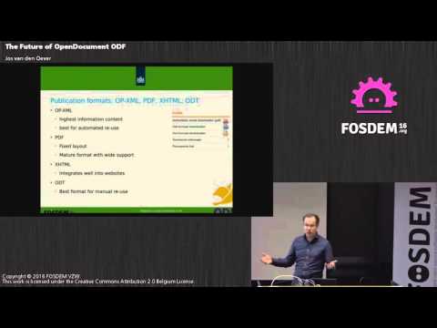 FOSDEM 2016 - Janson - The Future Of Opendocument Odf
