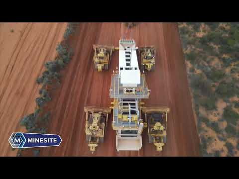 Mine Site mobilisation of 260T dozer trap mining unit at Strandline Resources