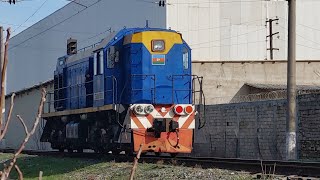 TEM2U-8028 shunting diesel loco is heading to Keshla RW station