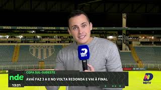 Avaí goleia Volta Redonda e vai à final da Copa Sul-Sudeste