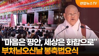 "마음은 평안, 세상은 화합으로"…부처님오신날 봉축법요식 / 연합뉴스TV (YonhapnewsTV)