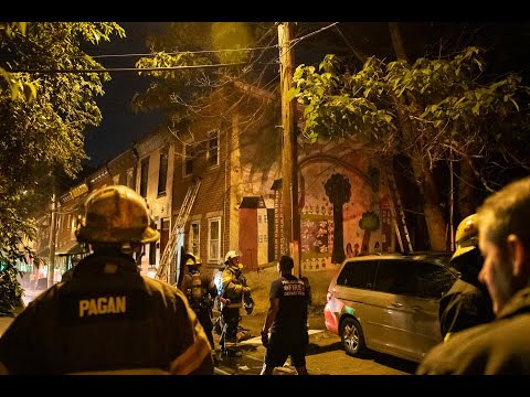 Ted Lieverman "ENGINE 8, LADDER 2" Philadelphia Fire Fighters at Night