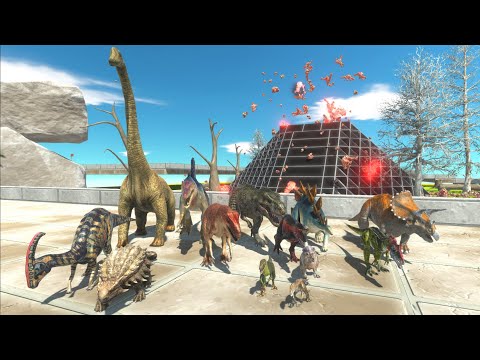 Volcano Dinosaurs Speed Race Championship Funny - Animal Revolt Battle Simulator