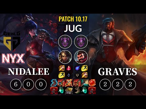 GEN Nyx Nidalee vs Graves Jungle - KR Patch 10.17