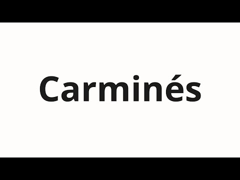 How to pronounce Carminés
