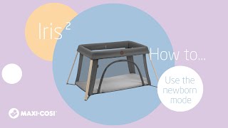 Hoe gebruik je de slaapstand voor pasgeborenen van de Maxi-Cosi Iris² reiswieg?