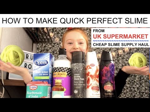 How to Make Quick Perfect Slime from UK SUPERMARKET...
