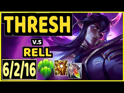 DESTINY (KR) (THRESH) vs RELL - 6/2/16 KDA BOTTOM SUPPORT GAMEPLAY - KR Ranked MASTER