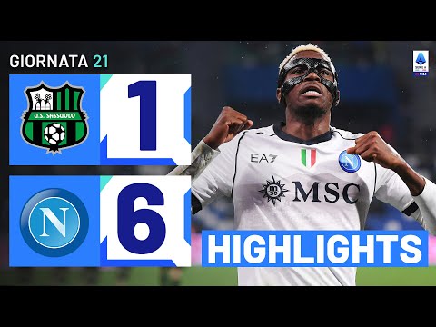 Video highlights della Sassuolo vs Napoli (1 a 6) - Giornata 21 - Fantacalcio e fantamedie
