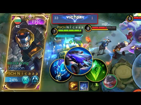JOHNSON MAGE + INSTANT STUN PETRIFY (JOHNSON PHOBIA) | BEST BUILD AND EMBLEM S26 | MOBILE LEGENDS