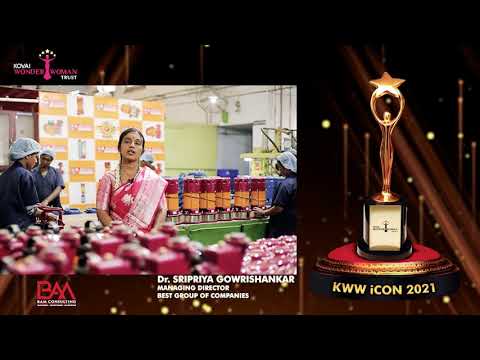 Dr. Sripriya Gowrishankar - Kovai Wonder Woman iCON -2021
