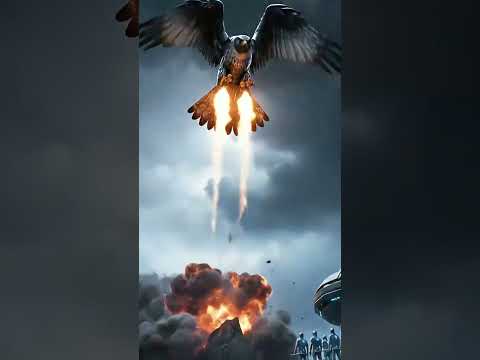 Ascent of the Chimera: Witness the #rocketlaunch #mech #fieryascent #shorts #trending #vfx