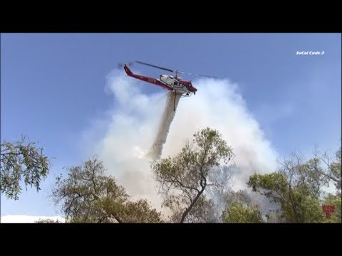 Firefighters Battle Otay Valley River Fire 7/4/2018