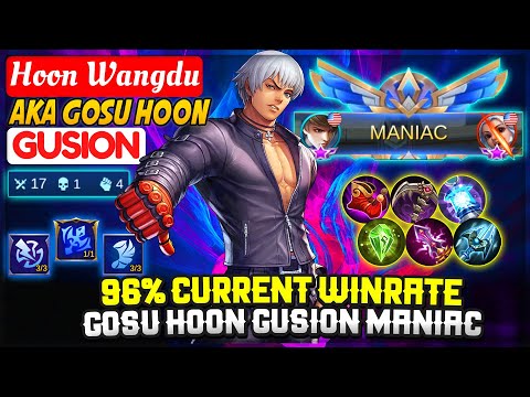 96% Current Winrate, GOSU HOON Gusion MANIAC [ Top 1 Global Gusion S14 ] Hoon Wangdu Mobile Legends