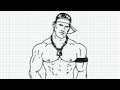 John Cena - How to draw john Cena - Video - Easy ...