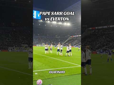 PAPE SARR GOAL vs EVERTON !!! 26.10.25 EVERTON vs TOTTENHAM #premierleague #tottenham #spurs
