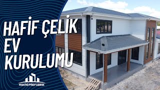 Hafif Çelik Ev Kurulumu - Makro Prefabrik