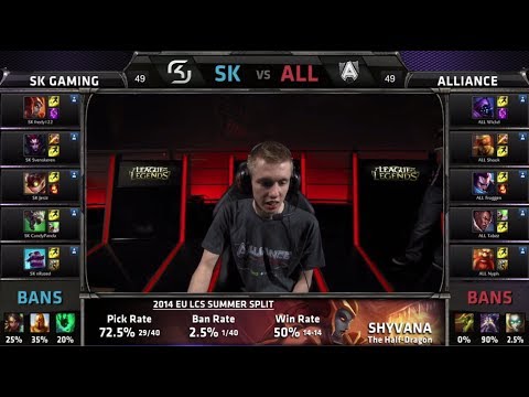 SK Gaming vs Alliance | S4 EU LCS Summer 2014 Week 5 Day 1 London | SK vs ALL W5D1 G1 Wembley Arena